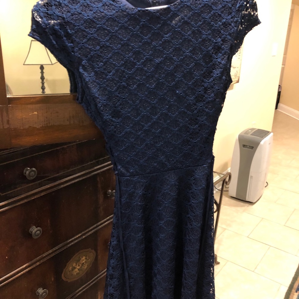 navy blue casual dress